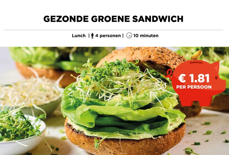 Gezonde groene sandwich
