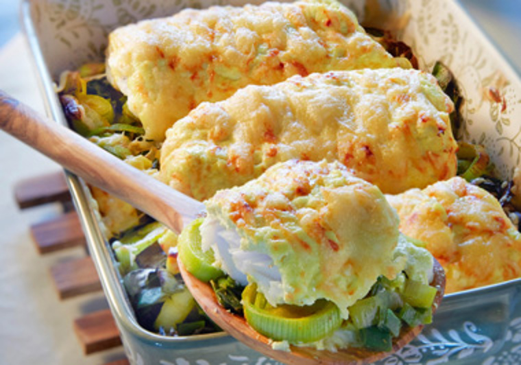 Gegratineerde kabeljauw