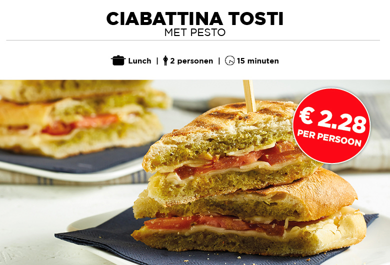 CIABATTINA TOSTI MET PESTO