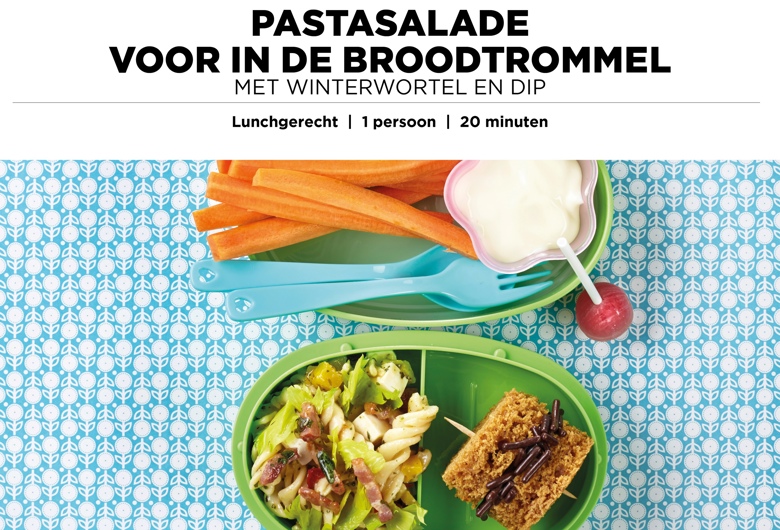 Pastasalade voor in de broodtrommel