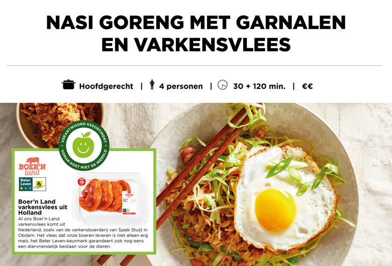 Nasi goreng met garnalen en varkensvlees