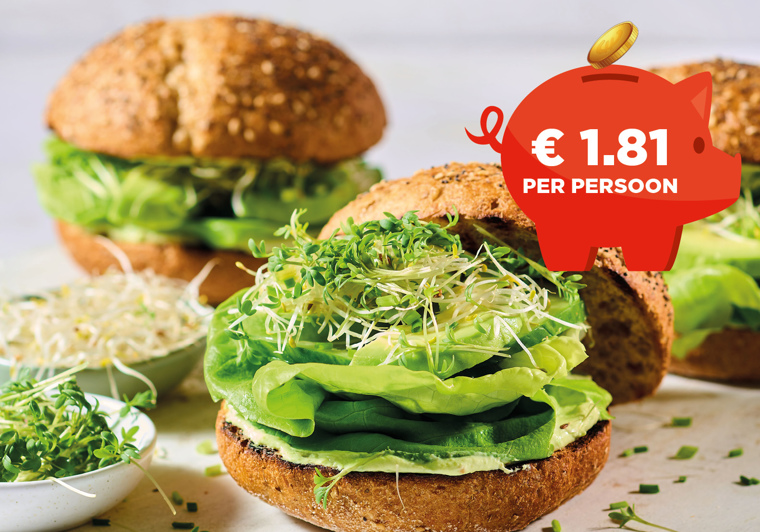 Gezonde groene sandwich