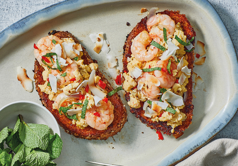 Toast van volkoren vloerbrood