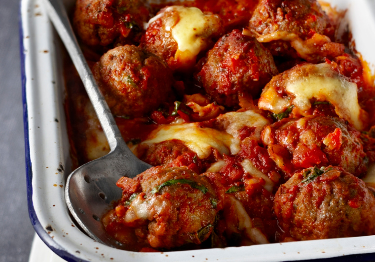 Gegratineerde gehaktballetjes