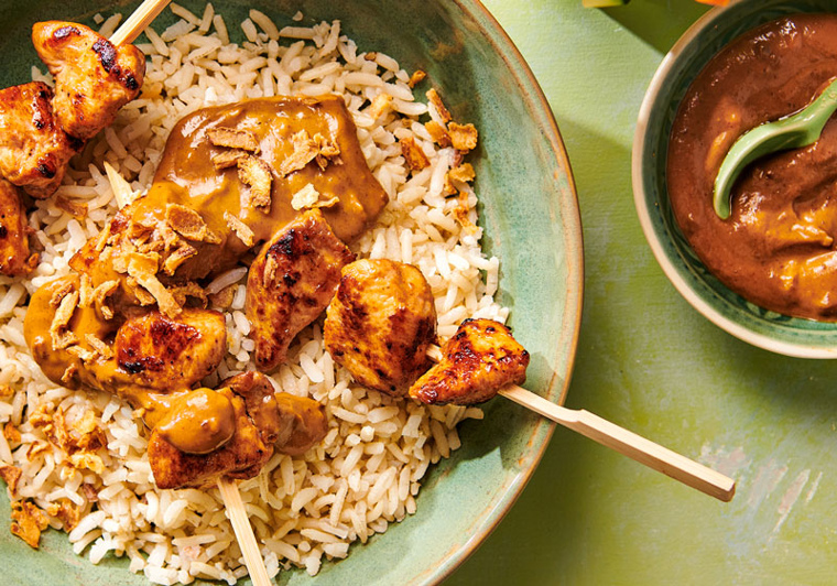 Gemarineerde kipsaté