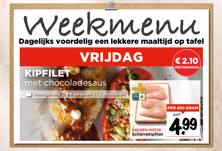 Weekmenu vrijdag week 17