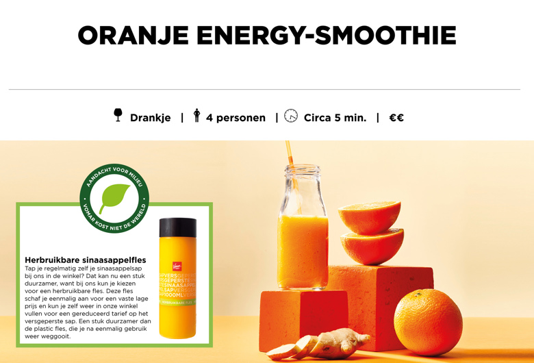 Oranje energy-smoothie
