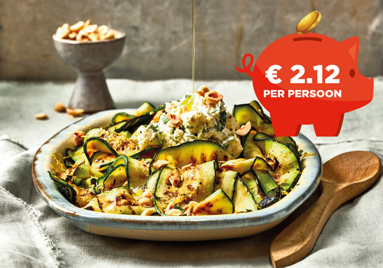 Gebakken courgette-linten