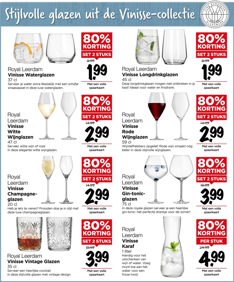 Assortiment Royal Leerdam glazen