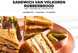 Sandwich van volkoren robberbrood met gegrilde groenten