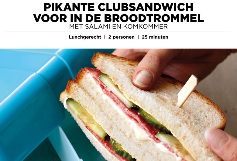 Pikante clubsandwich voor in de broodtrommel