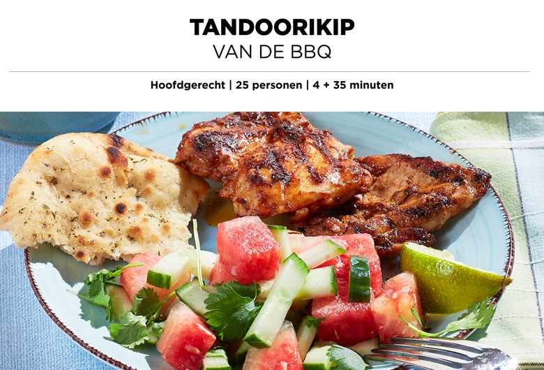Tandoorikip van de BBQ