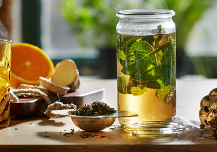 Zoete Marokkaanse muntthee