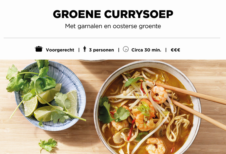 Groene currysoep