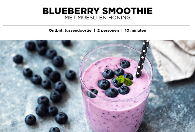 Blauwe bessen smoothie