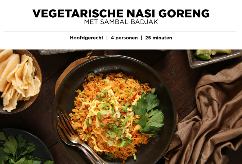 Vegetarische nasi goreng groot