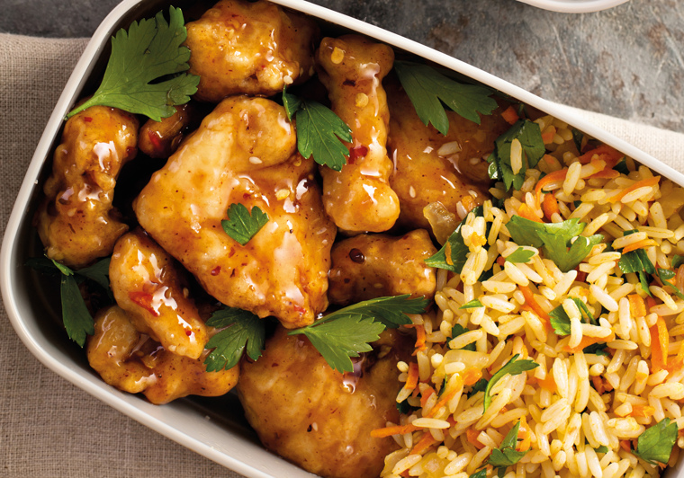 Sticky chicken voor in de broodtrommel