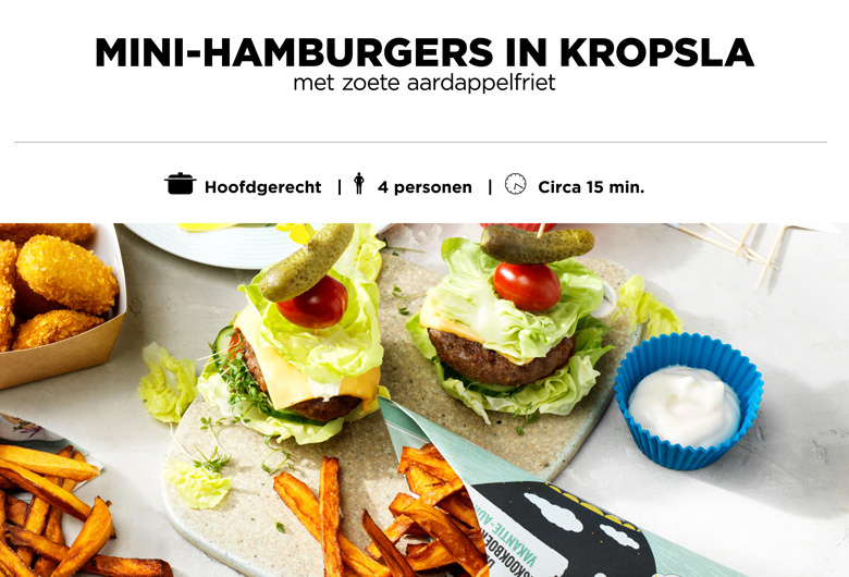 Mini-hamburgers in kropsla