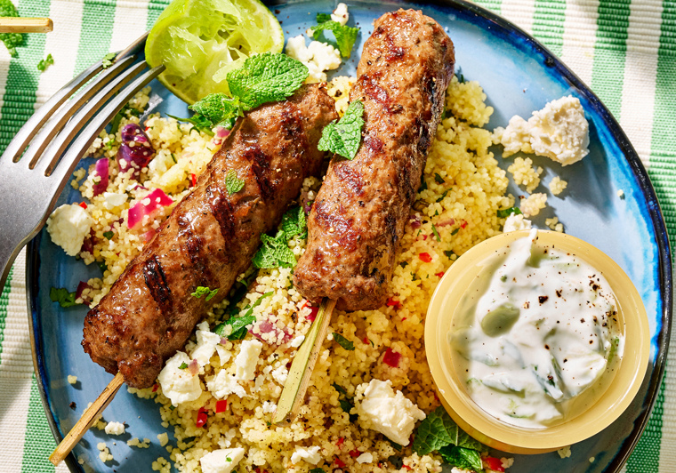 Gegrilde kebabspiesen