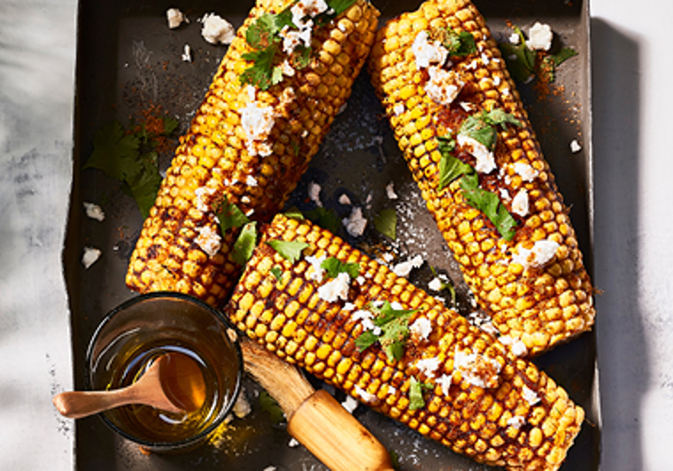 Gegrilde maïskolven
