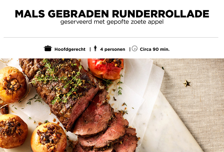 Mals gebraden runderrollade