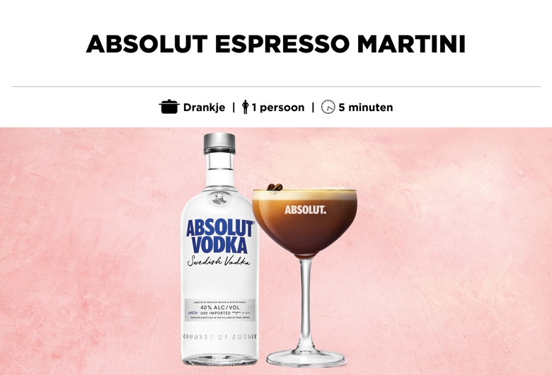 Absolut espresso martini