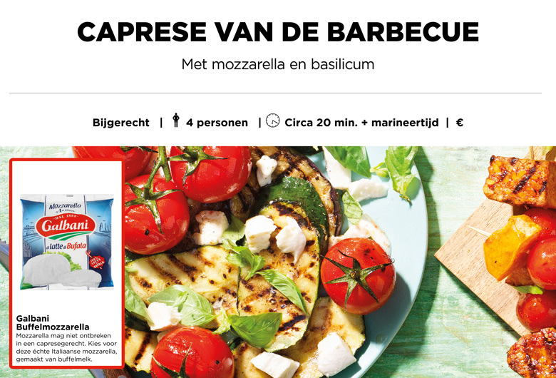Caprese van de barbecue