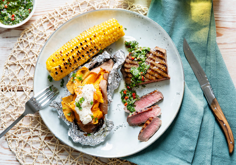 Gegrilde biologische Ierse biefstuk