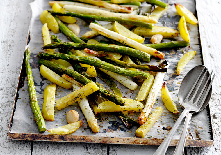 Asperges van de plaat