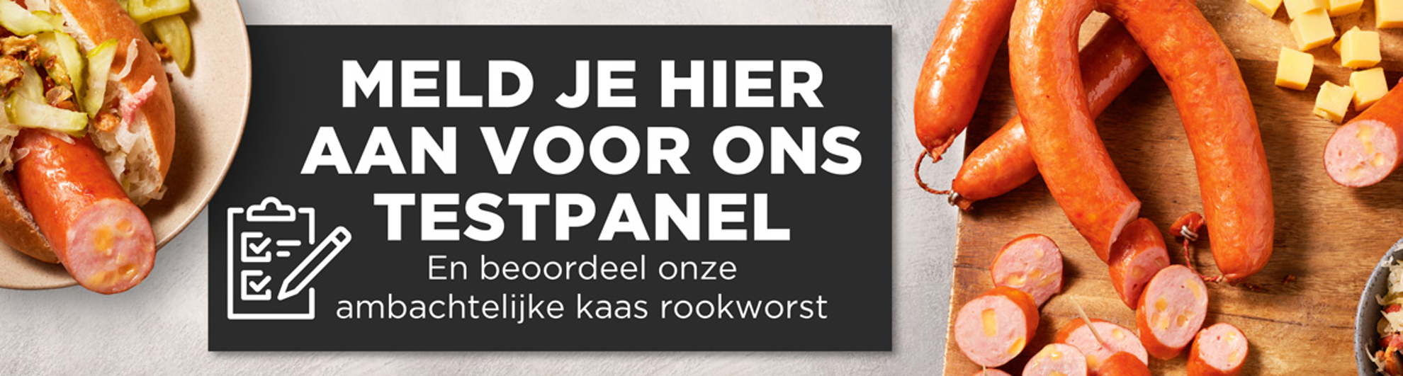 Meld je aan kaas rookworst
