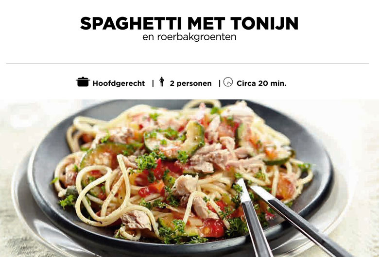 Spaghetti met tonijn