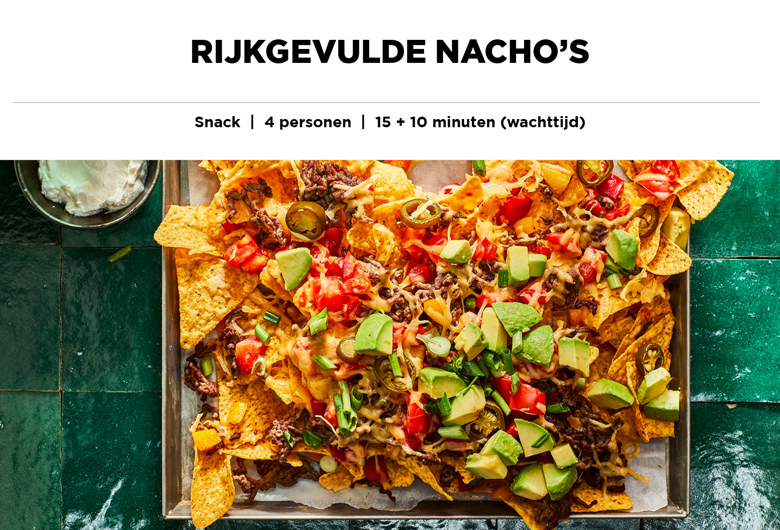 Rijkgevulde nacho's