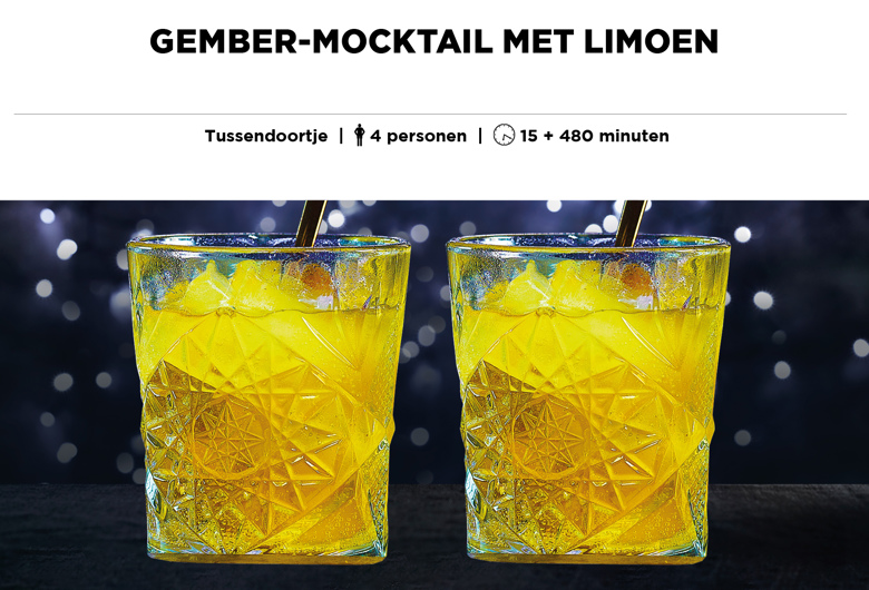 Gember-mocktail met limoen