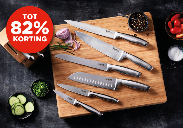 Spaar voor luxe Tefal messen