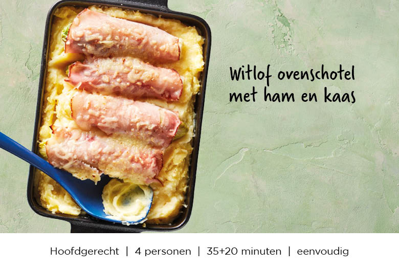 Witlof ovenschotel met ham en kaas