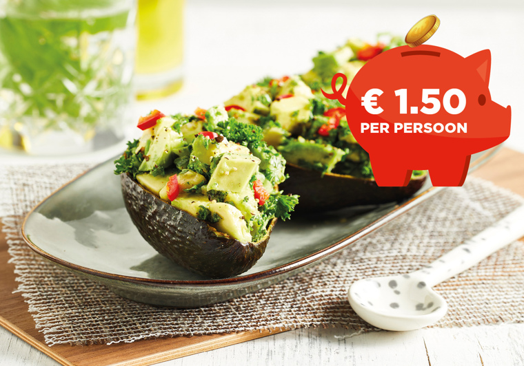 Gevulde kruiden-avocado