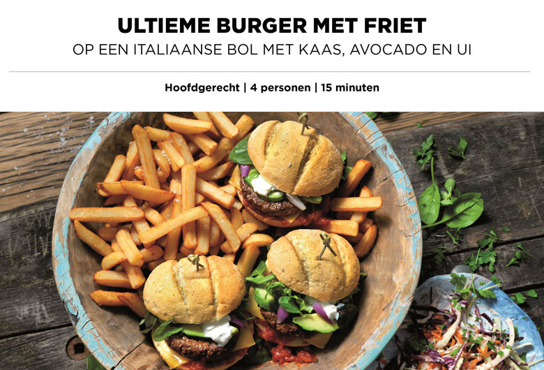 Ultieme burger met friet