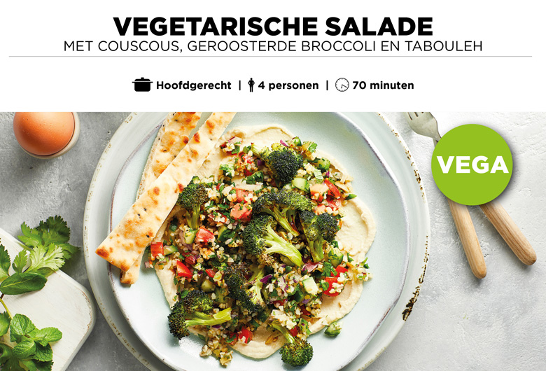 Vegetarische salade met couscous