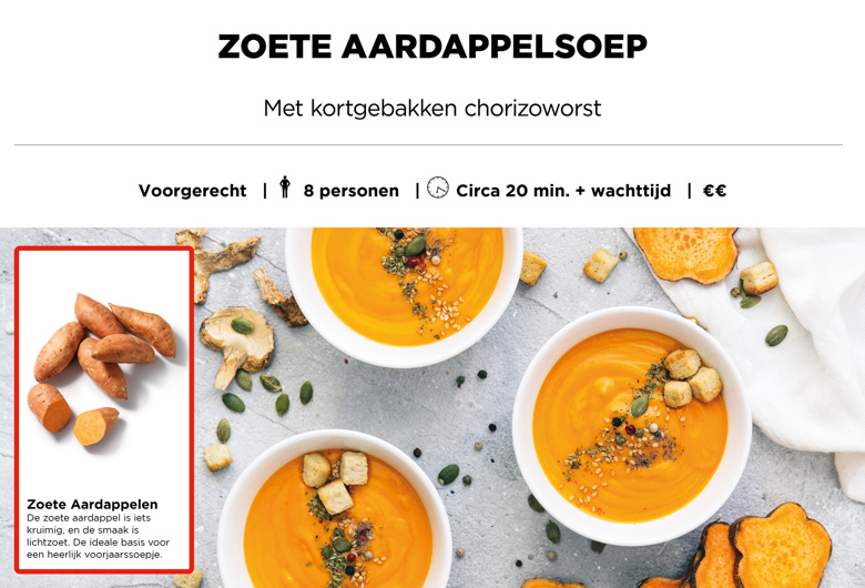 Zoete aardappelsoep