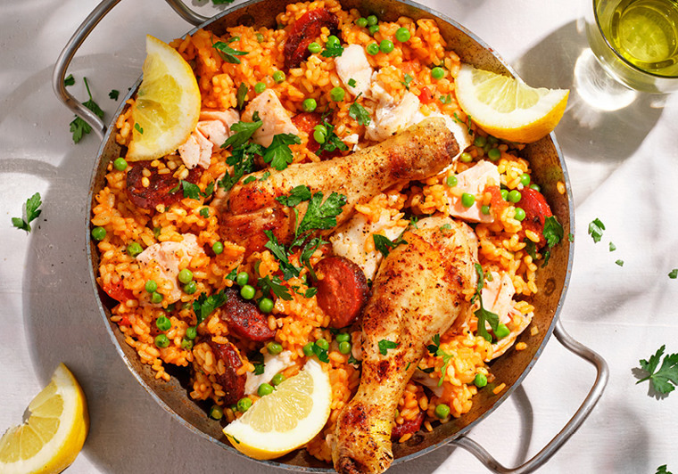 Zomerse paella