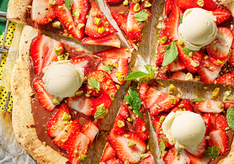 Zoete pizza van de barbecue