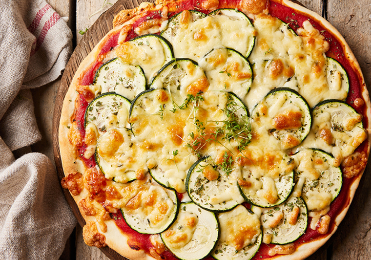 Plaatpizza quattro formaggi