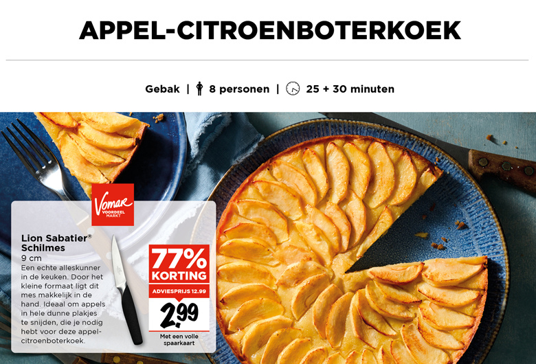 Appel-citroenboterkoek
