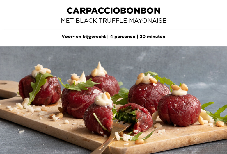 Carpacciobonbon met Black Truffle Mayonaise