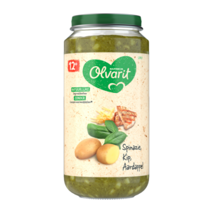 12m07 Olvarit Spinazie Kip Aardappel - 250 gram