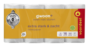 G'woon Toiletpapier 3 Laags - 16 stuks