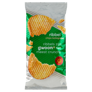 G'woon Ribbelchips Bolognese - 250 gram
