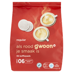 g'woon koffiepads regular