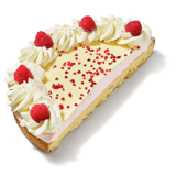 Witte Choco Frambozenvlaai