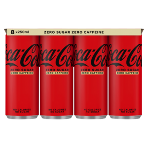 Coca Cola Zero Caffeine 8x250ml Blik - 2000 ml